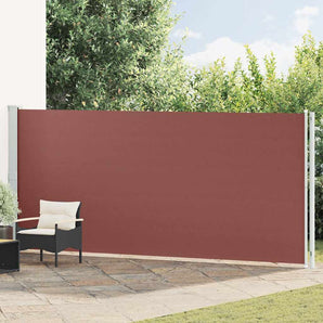 Copertină laterală retractabilă de terasă, maro, 180x600 cm
