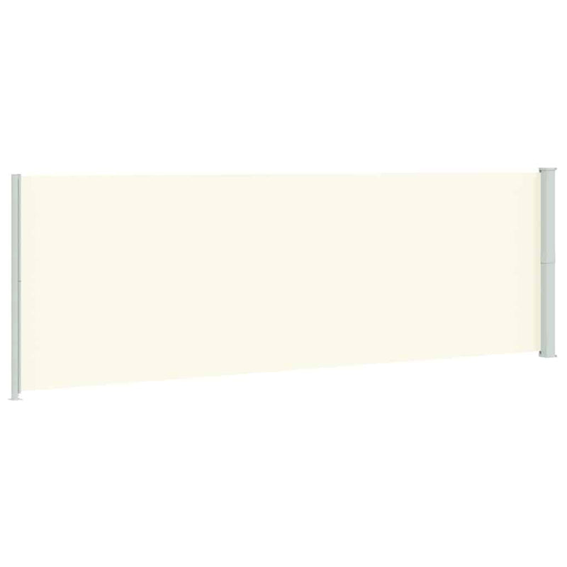Copertină laterală retractabilă de terasă, crem, 200x614 cm