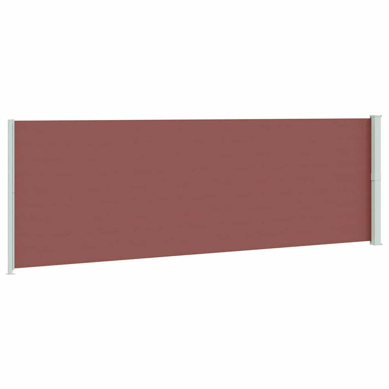 Copertină laterală retractabilă de terasă, maro, 200x614 cm