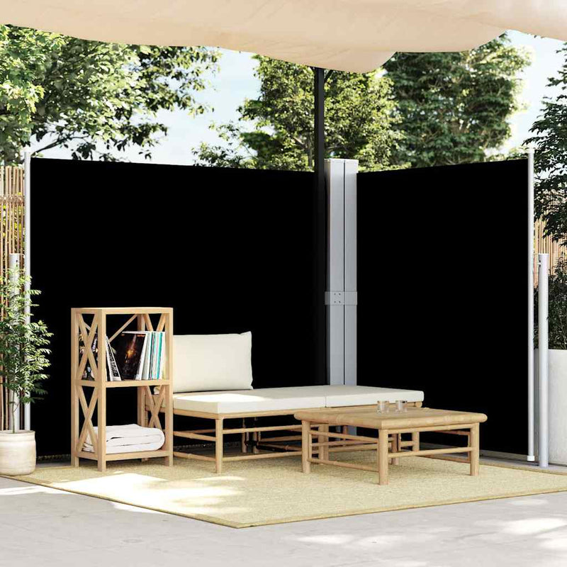 Copertină laterală retractabilă, negru, 180x600 cm