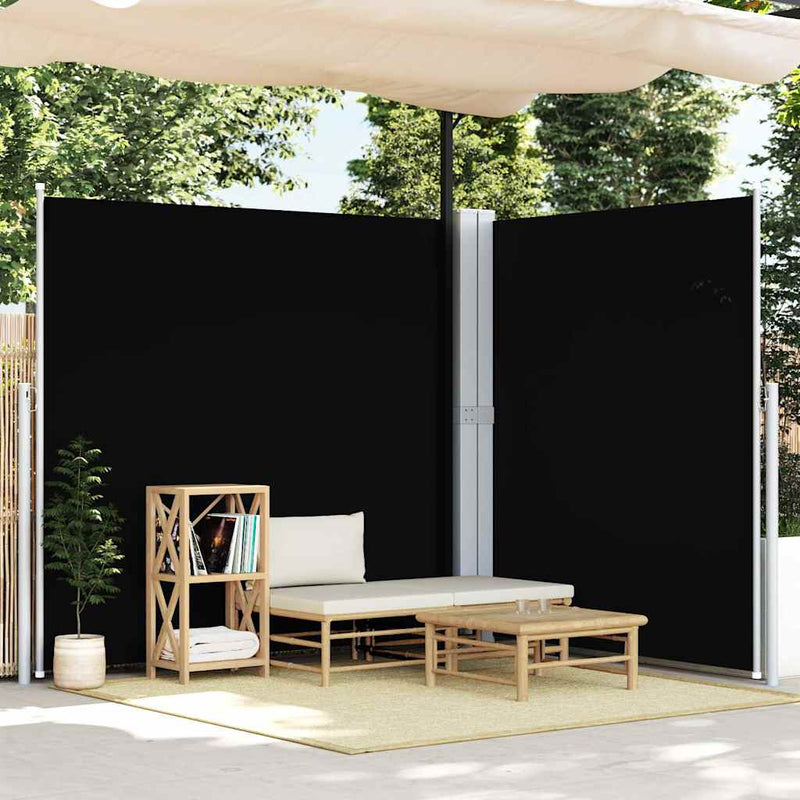 Copertină laterală retractabilă, negru, 200x600 cm