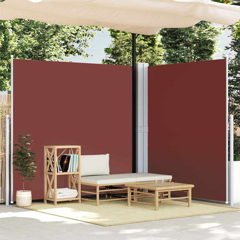 Copertină laterală retractabilă, maro, 220x600 cm