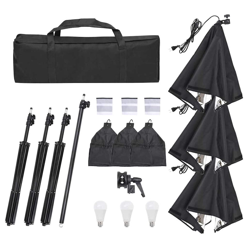 Set de iluminat pentru studio cu trepied și softbox