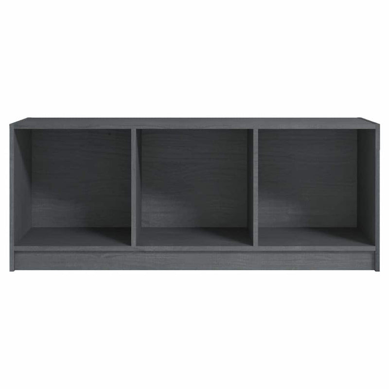 Comodă TV, gri, 104x33x41 cm, lemn masiv de pin