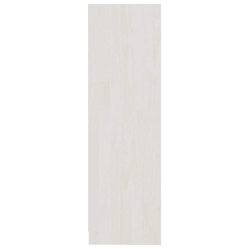 Bibliotecă/Separator cameră alb 104x33,5x110 cm lemn masiv pin