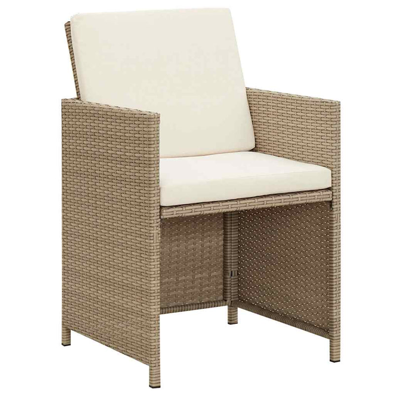 Set mobilier de grădină cu perne, 3 piese, bej