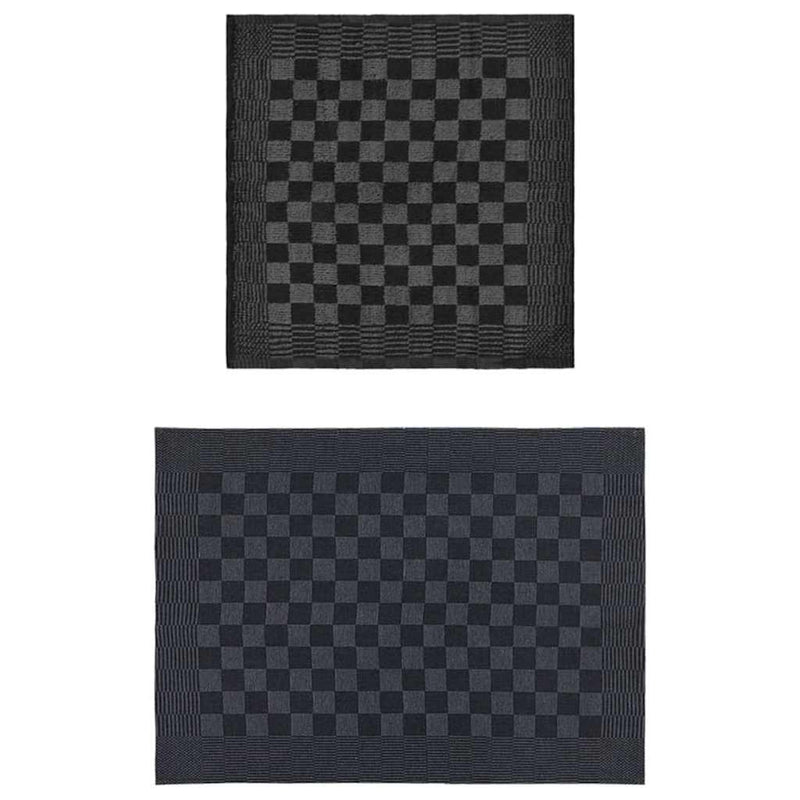 Set de prosoape, 20 buc., negru și gri, bumbac