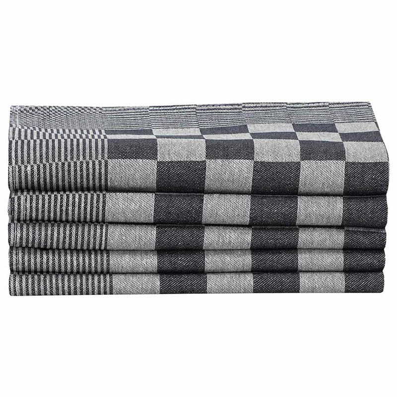 Set de prosoape, 20 buc., negru și alb, bumbac