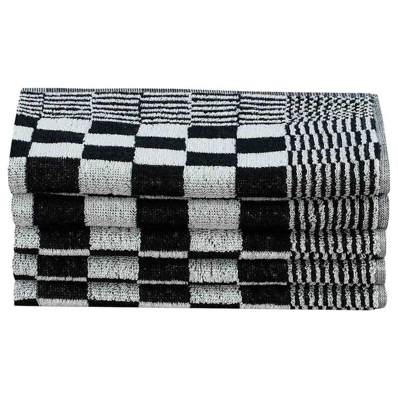 Set de prosoape, 20 buc., negru și alb, bumbac