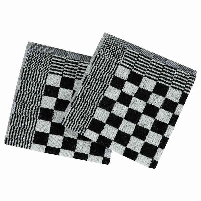 Set de prosoape, 20 buc., negru și alb, bumbac
