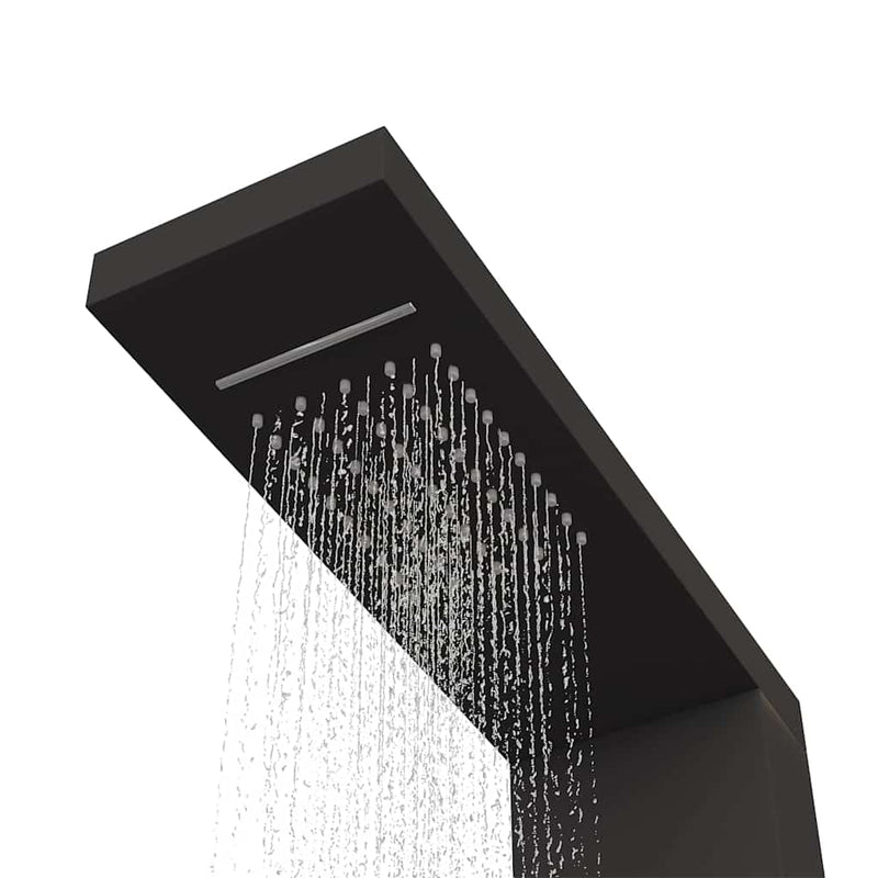 Sistem panou de duș din aluminiu, negru