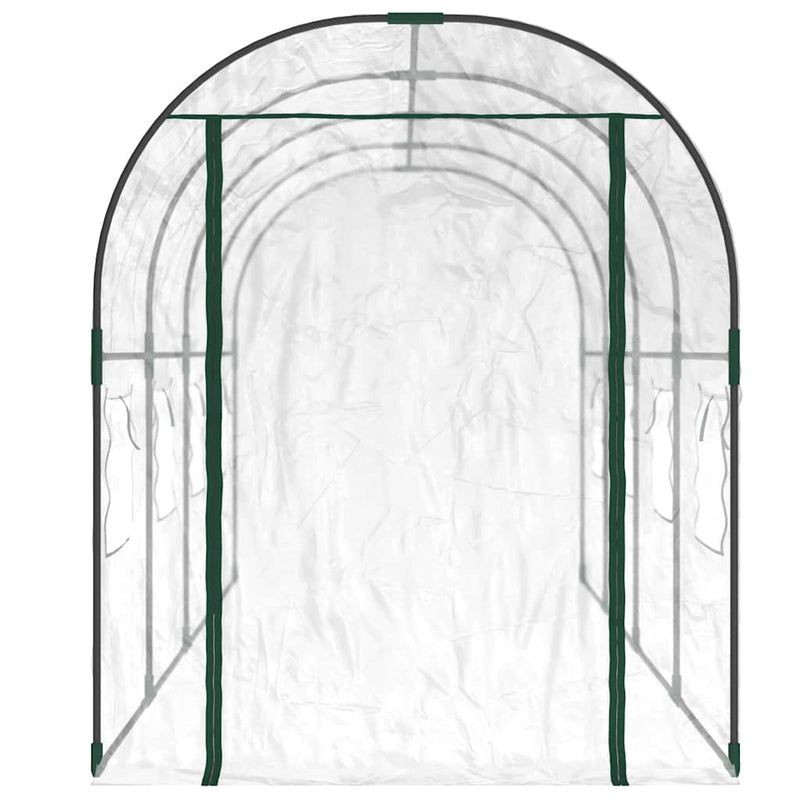 Seră transparentă 160x400x190 cm PVC/oțel vopsit electrostatic
