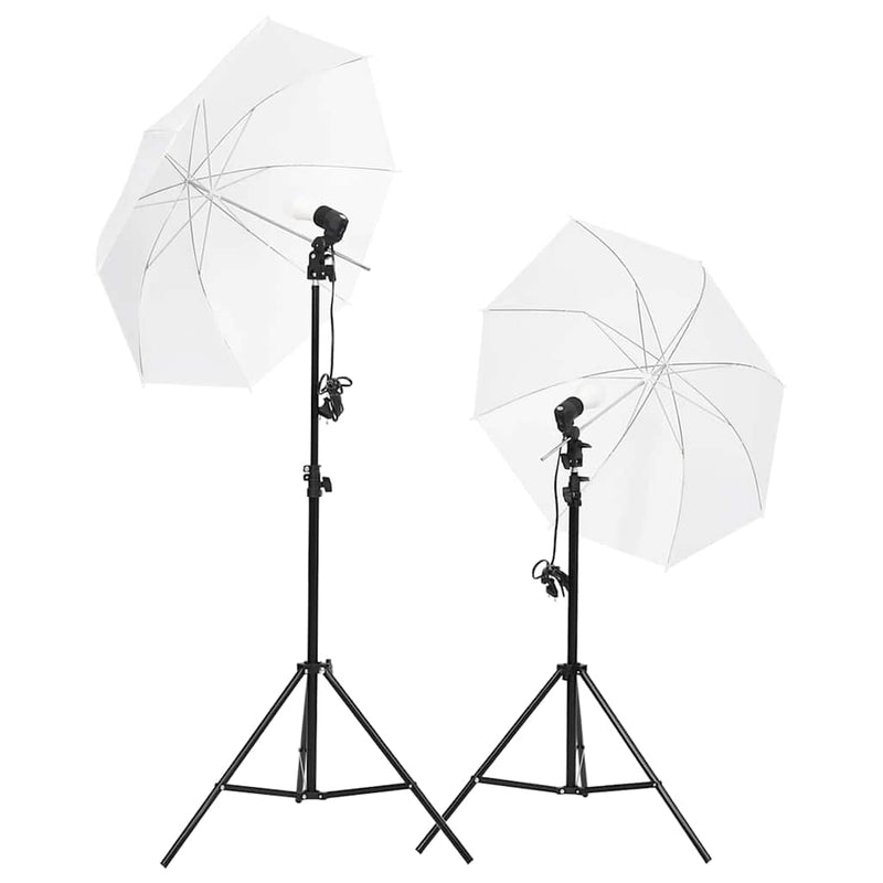 Kit studio foto cu set de lămpi, fundal și reflector