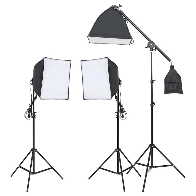 Set studio foto cu lumină, fundal și reflector