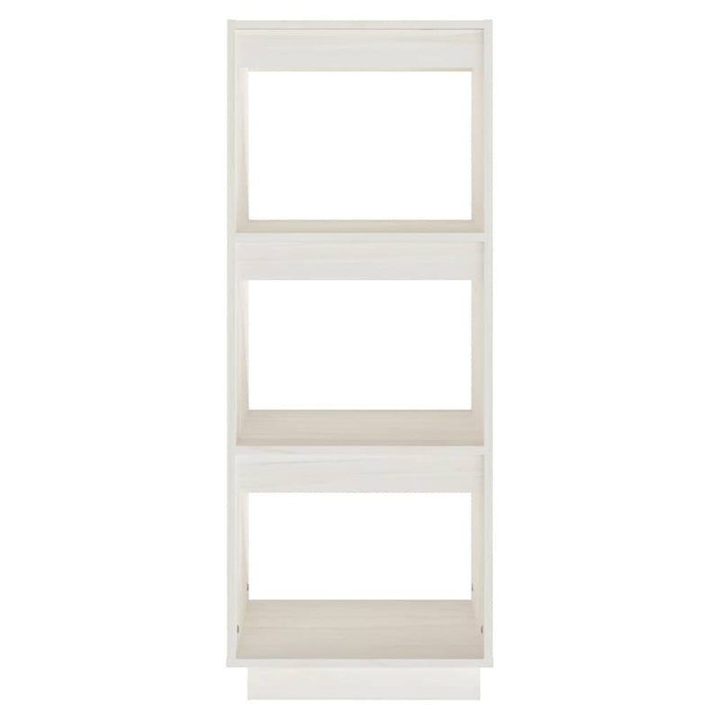 Bibliotecă/Separator cameră, alb, 40x35x103 cm, lemn masiv pin