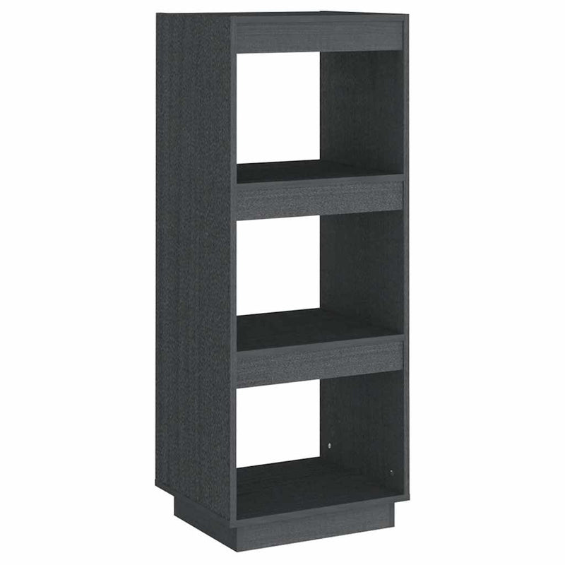 Bibliotecă/Separator cameră gri 40x35x103 cm lemn masiv de pin