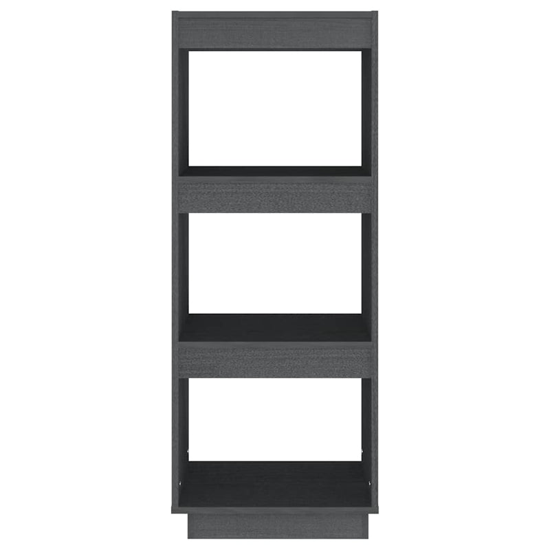 Bibliotecă/Separator cameră gri 40x35x103 cm lemn masiv de pin