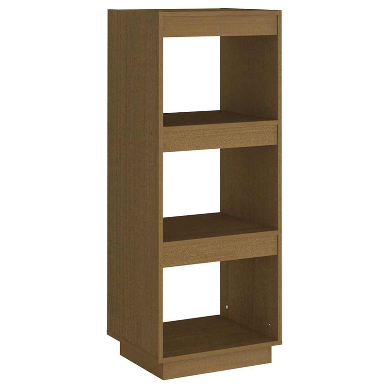 Bibliotecă/Separator cameră, maro miere, lemn masiv de pin