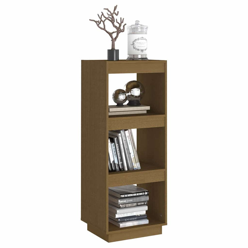 Bibliotecă/Separator cameră, maro miere, lemn masiv de pin
