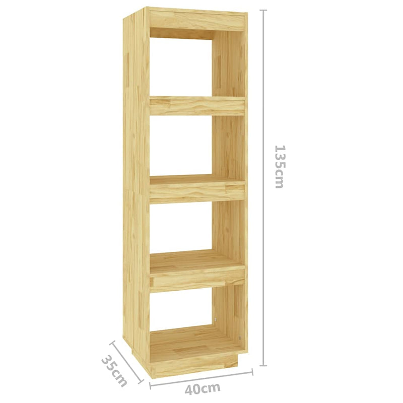 Bibliotecă/Separator cameră, 40x35x135 cm, lemn masiv de pin