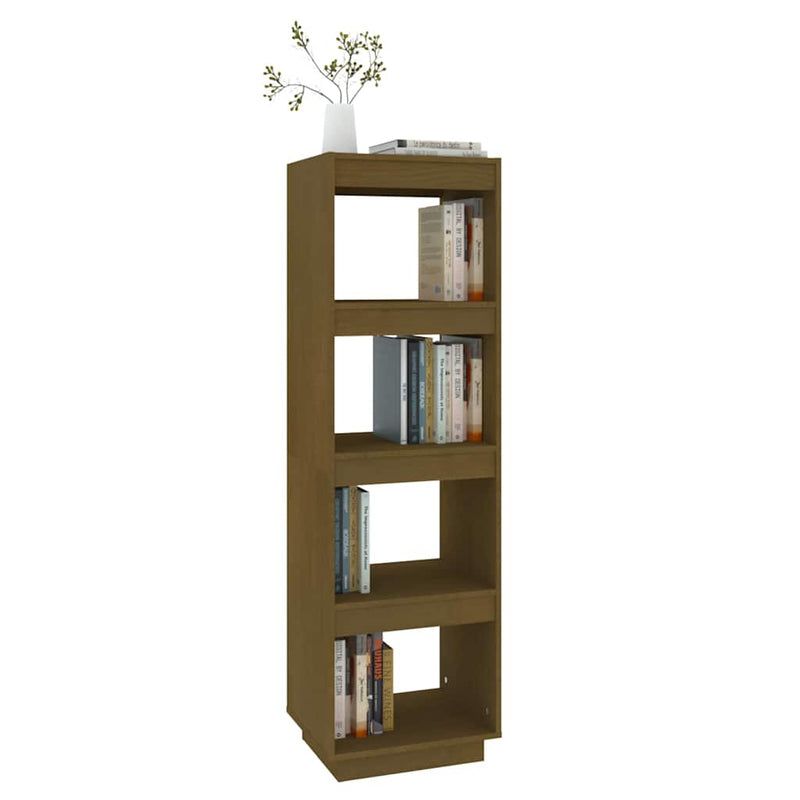 Bibliotecă/Separator cameră maro miere 40x35x135cm lemn pin