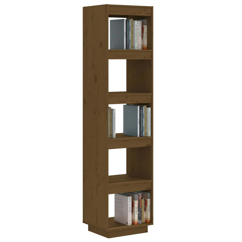 Bibliotecă/Separator cameră, maro miere, 40x35x167 cm lemn pin