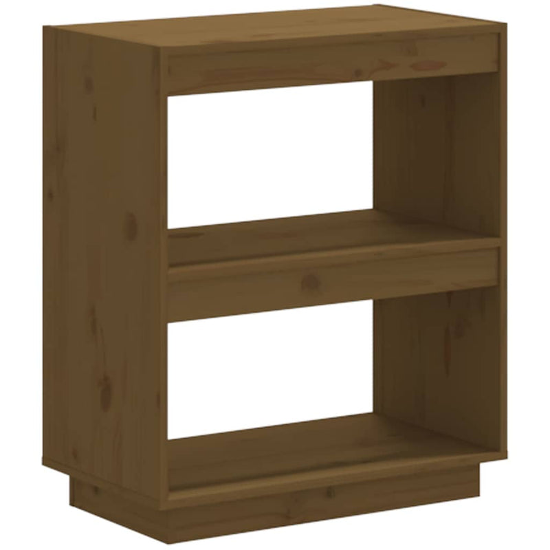 Bibliotecă, maro miere, 60x35x71 cm, lemn masiv de pin
