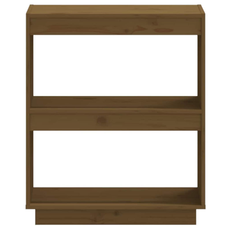 Bibliotecă, maro miere, 60x35x71 cm, lemn masiv de pin