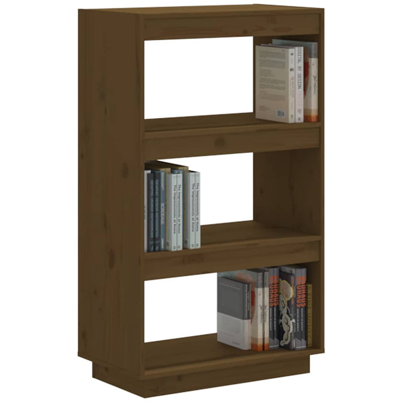 Bibliotecă/Separator cameră maro miere 60x35x103cm lemn pin