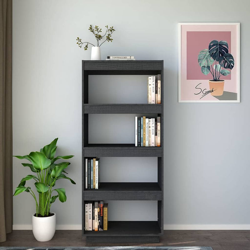 Bibliotecă/Separator cameră, 60x35x135 cm, lemn masiv de pin