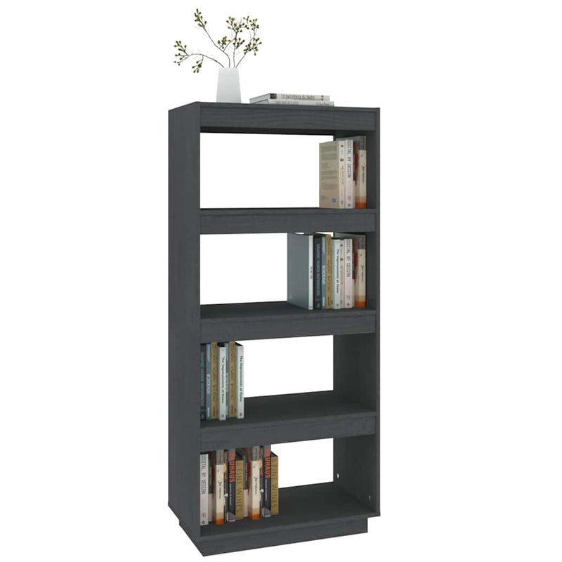 Bibliotecă/Separator cameră, 60x35x135 cm, lemn masiv de pin