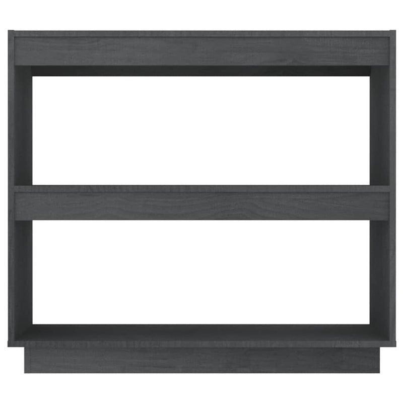 Bibliotecă, gri, 80x35x71 cm, lemn masiv de pin