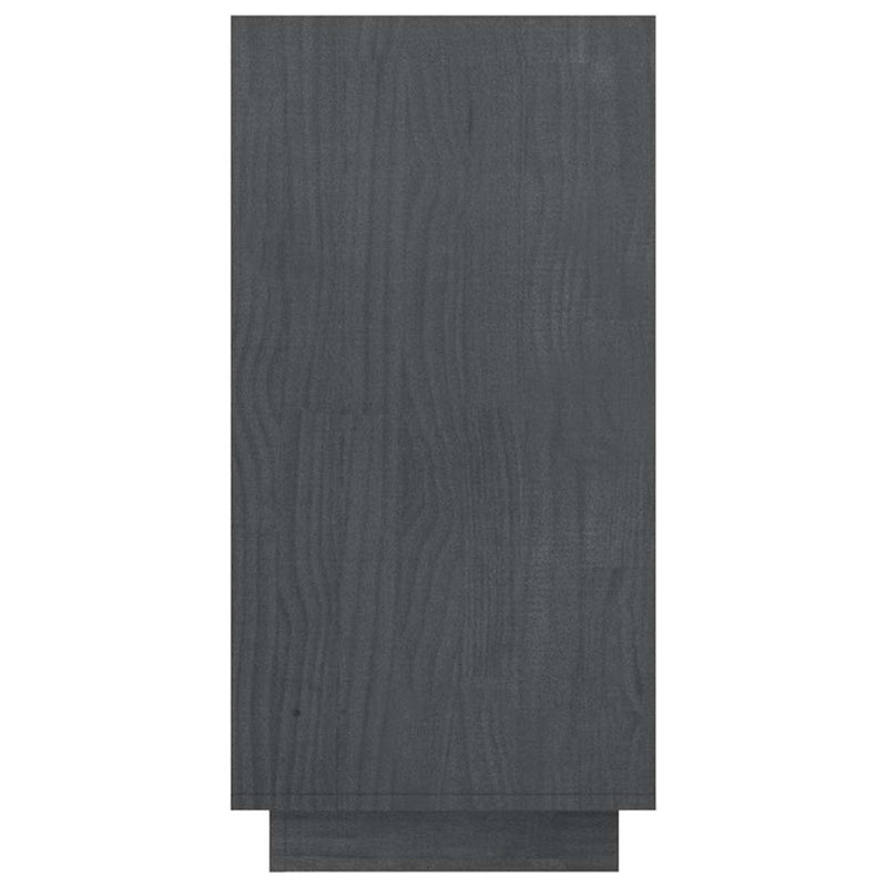 Bibliotecă, gri, 80x35x71 cm, lemn masiv de pin