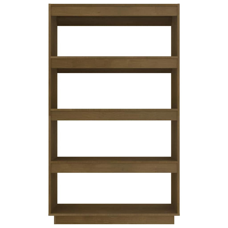 Bibliotecă/Separator cameră, maro miere, 80x35x135 cm lemn pin