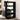 Bibliotecă/Separator cameră, negru 80x35x135 cm, lemn masiv pin