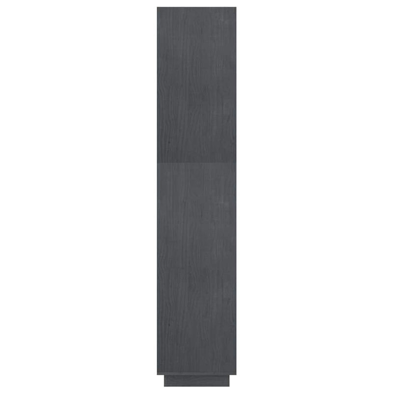 Bibliotecă/Separator cameră, gri, 80x35x167 cm, lemn masiv pin