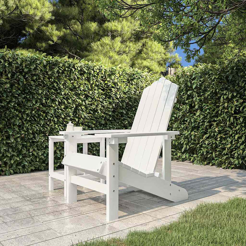 Scaun de grădină Adirondack, alb, HDPE