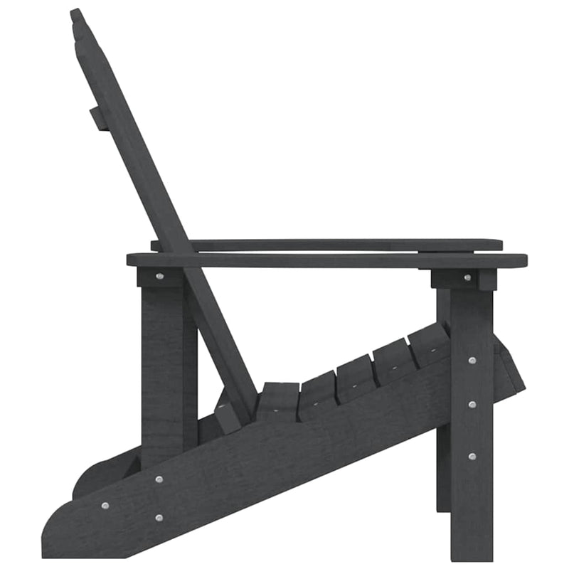 Scaun de grădină Adirondack, antracit, HDPE