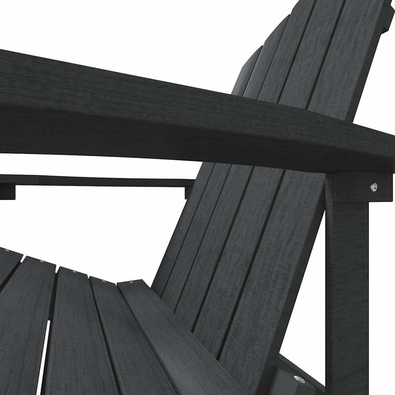 Scaun de grădină Adirondack, antracit, HDPE