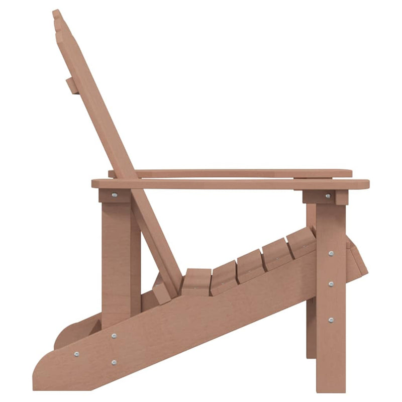 Scaun de grădină Adirondack, maro, HDPE