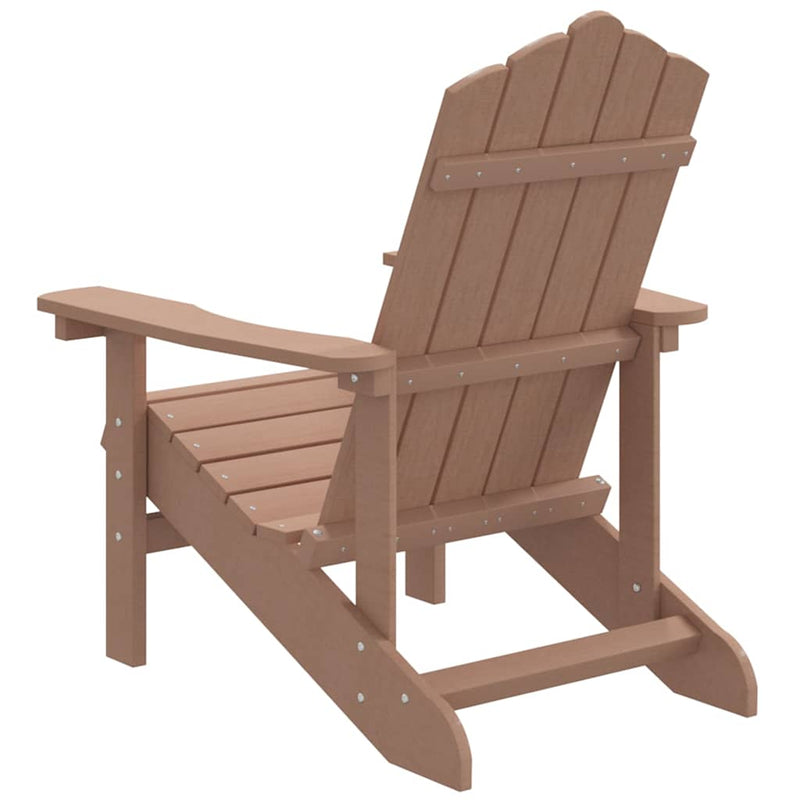 Scaun de grădină Adirondack, maro, HDPE