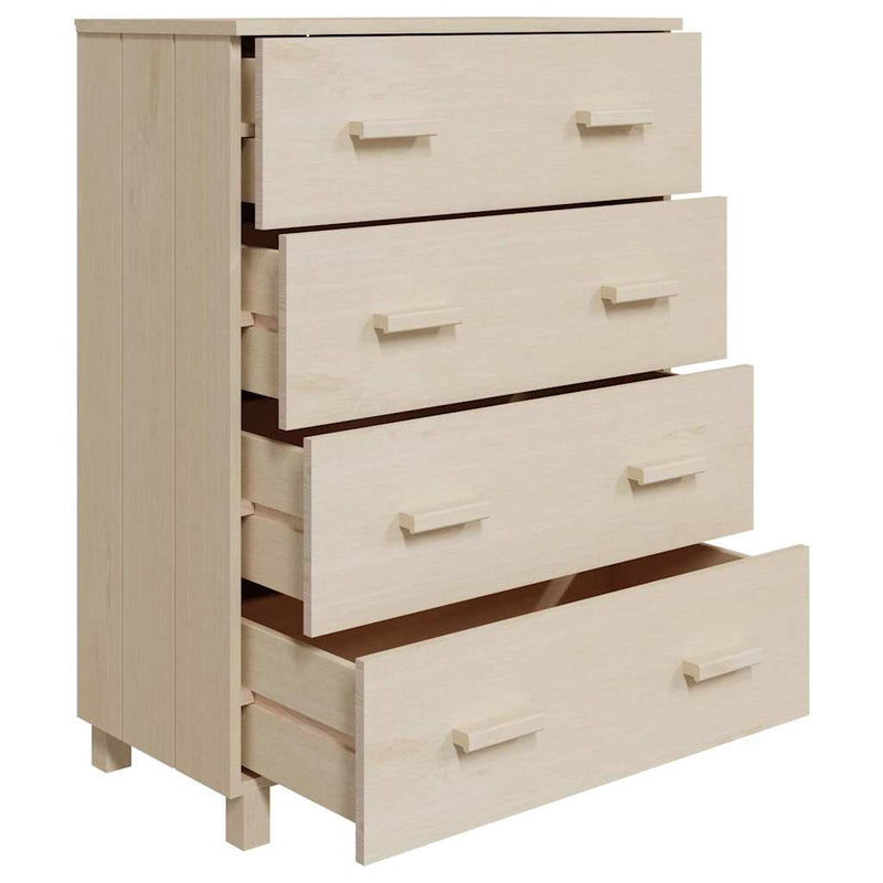 Servantă „HAMAR”, maro miere, 79x40x103,5 cm, lemn masiv de pin