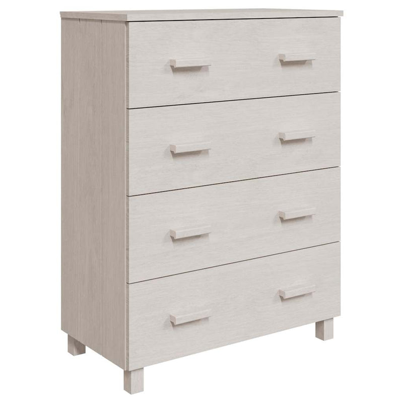 Servantă „HAMAR”, alb, 79x40x103,5 cm, lemn masiv de pin