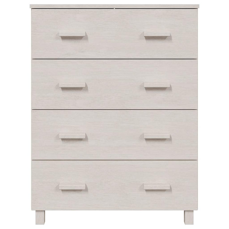 Servantă „HAMAR”, alb, 79x40x103,5 cm, lemn masiv de pin