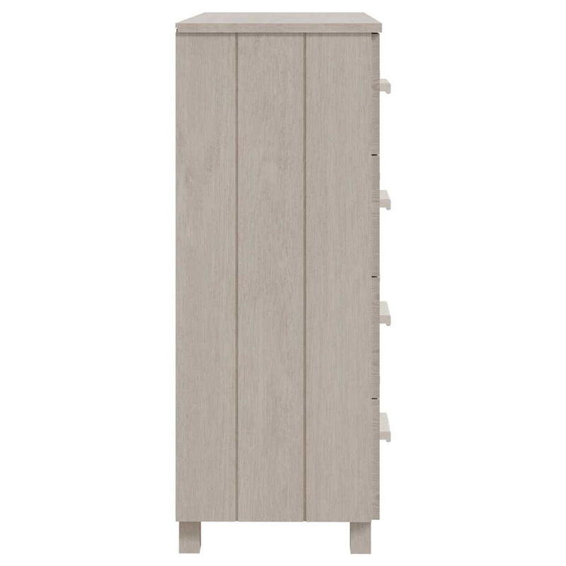 Servantă „HAMAR”, alb, 79x40x103,5 cm, lemn masiv de pin