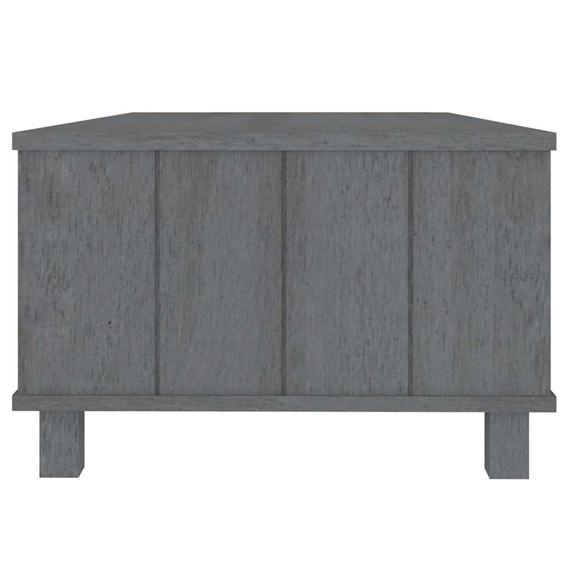 Masă de cafea „HAMAR”, gri închis, 100x55x35 cm, lemn masiv pin