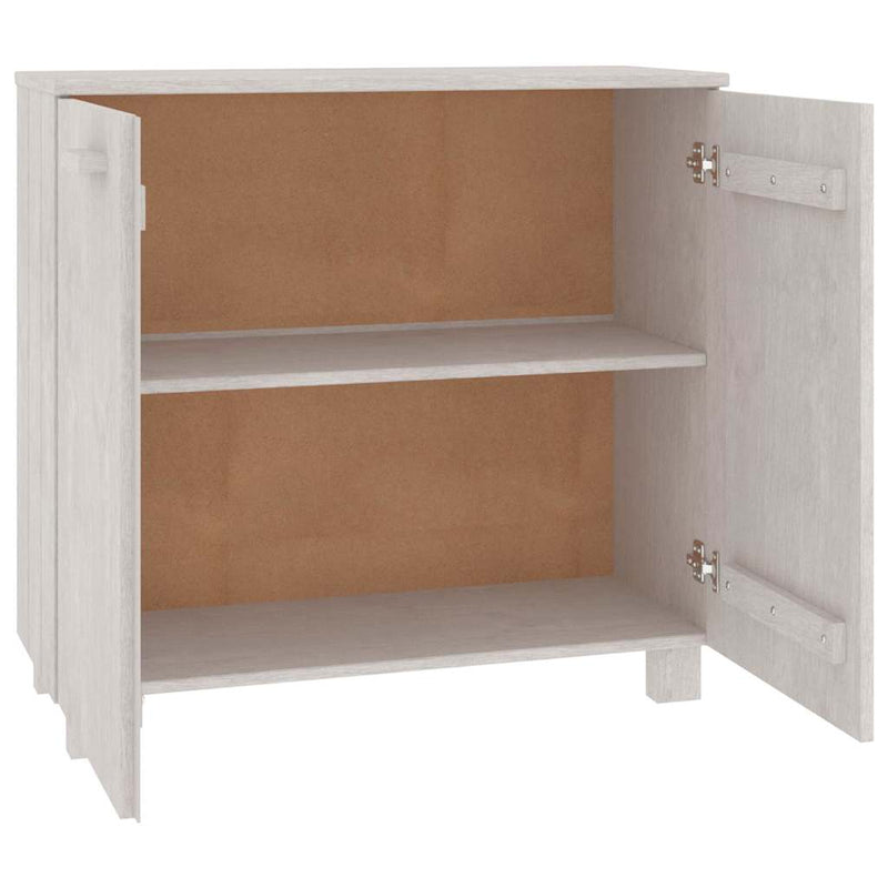 Dulap „HAMAR”, alb, 85x35x80 cm, lemn masiv de pin