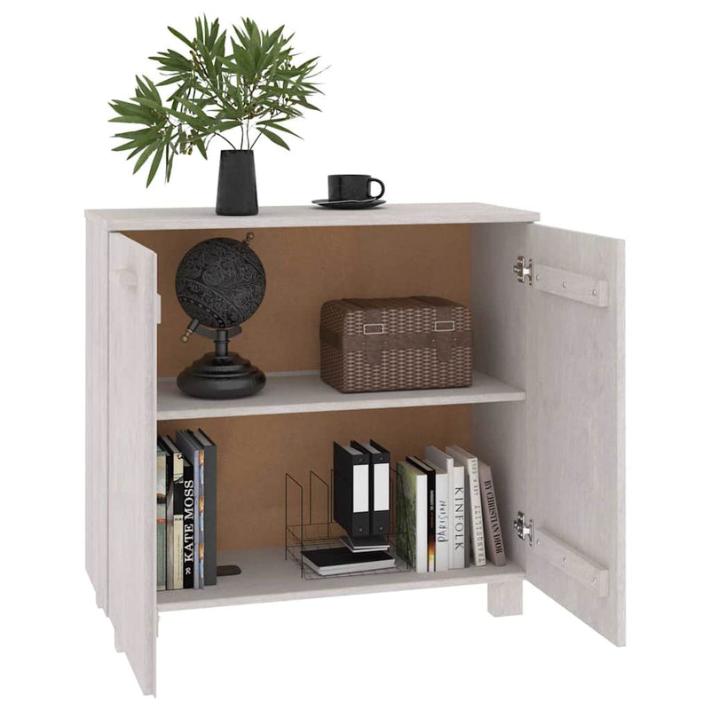 Dulap „HAMAR”, alb, 85x35x80 cm, lemn masiv de pin