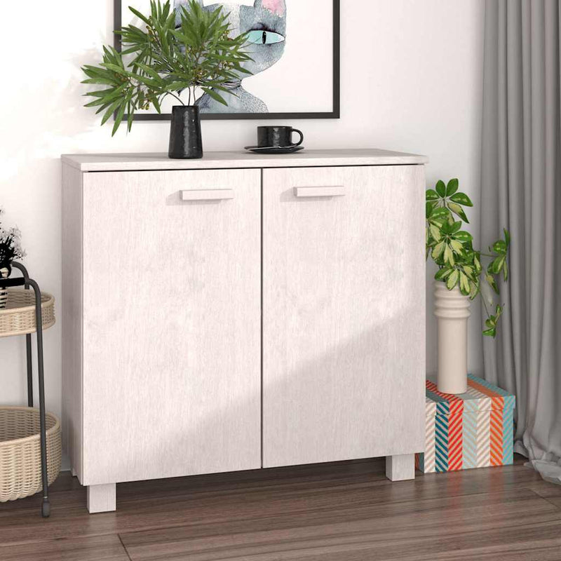 Dulap „HAMAR”, alb, 85x35x80 cm, lemn masiv de pin