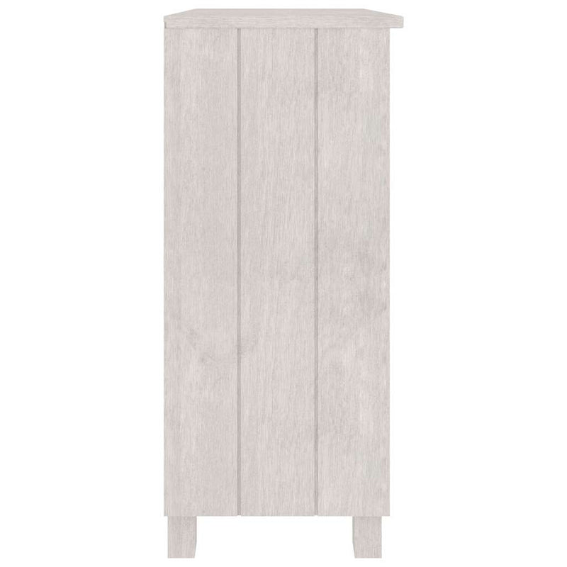 Servantă „HAMAR”, alb, 85x35x80 cm, lemn masiv de pin